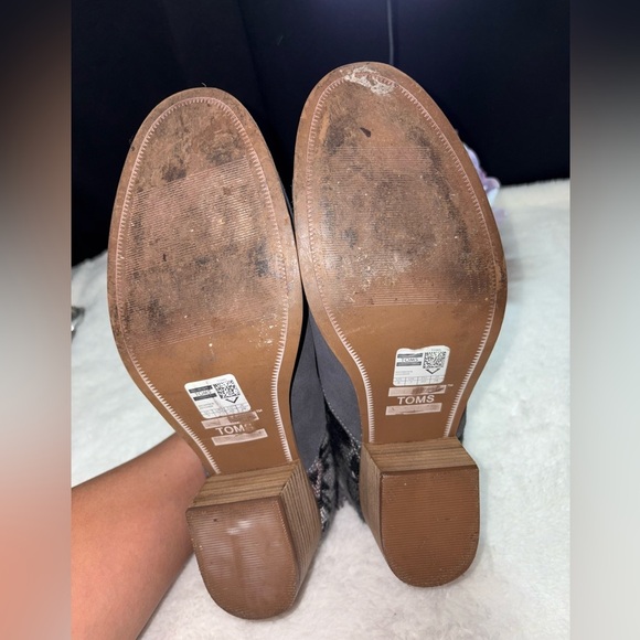 Toms Leila Suede Aztec Ankle Boot, Dark Gray - Picture 5 of 8